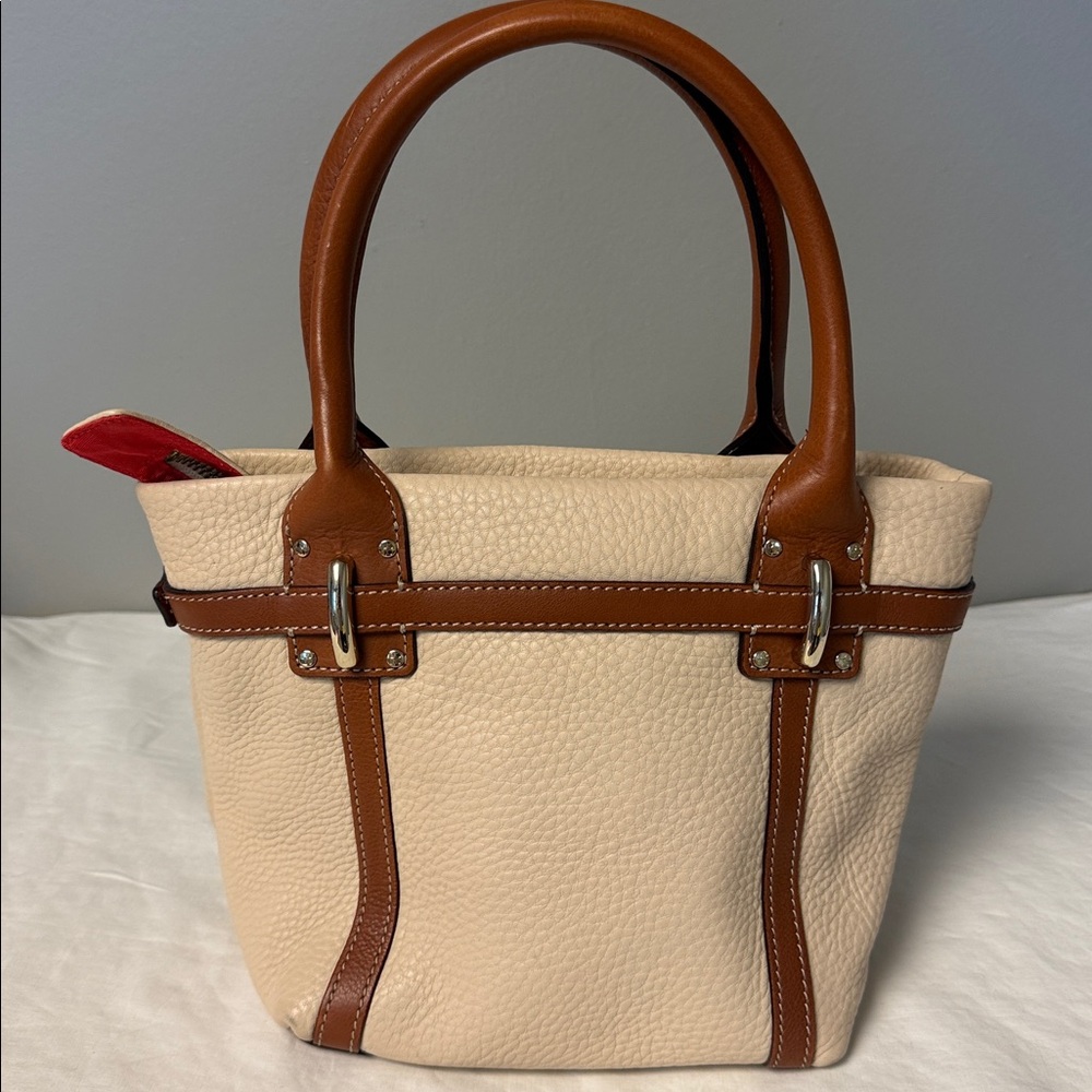 Kate Spade New York Cream Pebbled Leather Small Satchel Bag - Picture 4 of 7